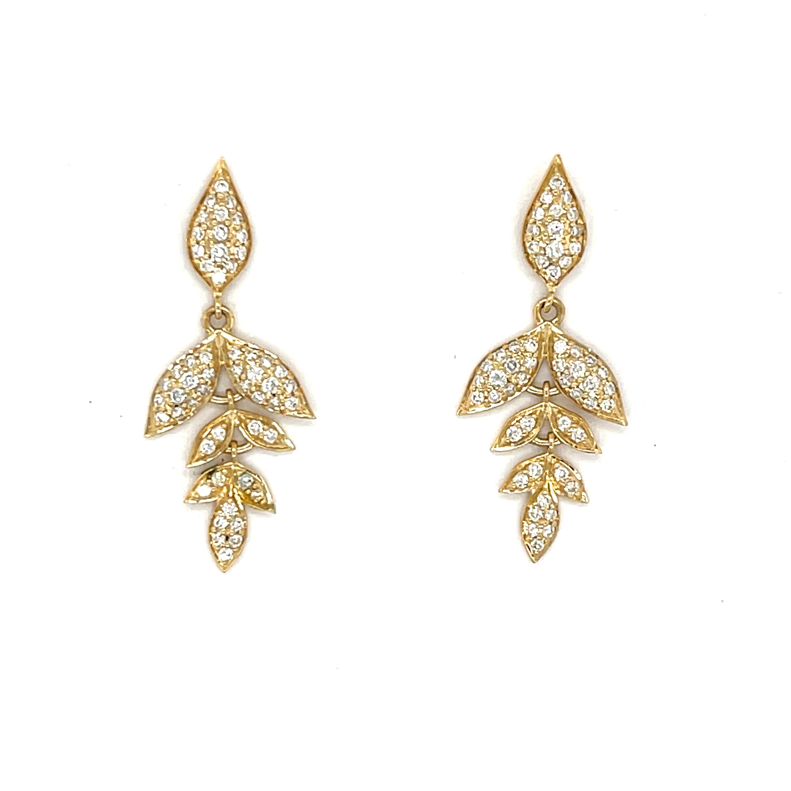 Small Leaf Earrings Naifeh Fine Jewelry